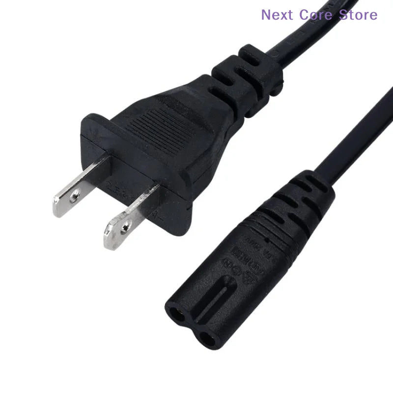 2-Pin US Plug Power Cable – 2 Prong Cord for Laptop & TV Power Cable HIP
