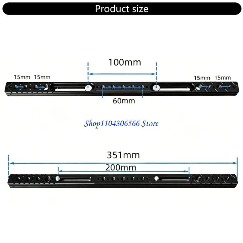 Aluminum Alloy DSLR Sliding Bracket – 1/4" & 3/8" Rail Mount Camera Rail Bracket HIP
