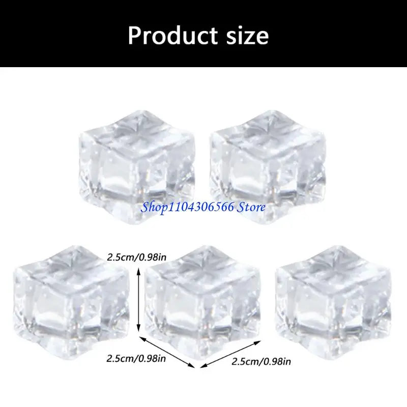 Acrylic Fake Ice Cubes – Realistic Photo Props for Content Photography Props HIP