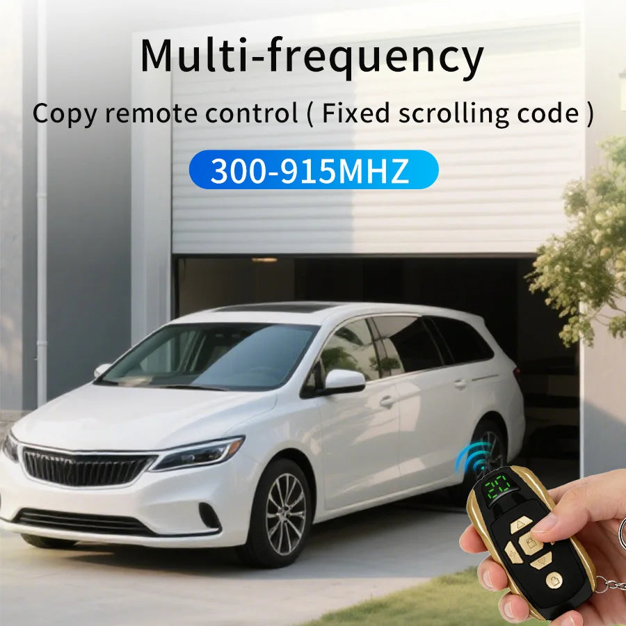 20-Channel Rechargeable Key Duplicator For Universal Garage Door Remote Control Gate Controller Clone 300-915Mhz Multi-frequency HIP