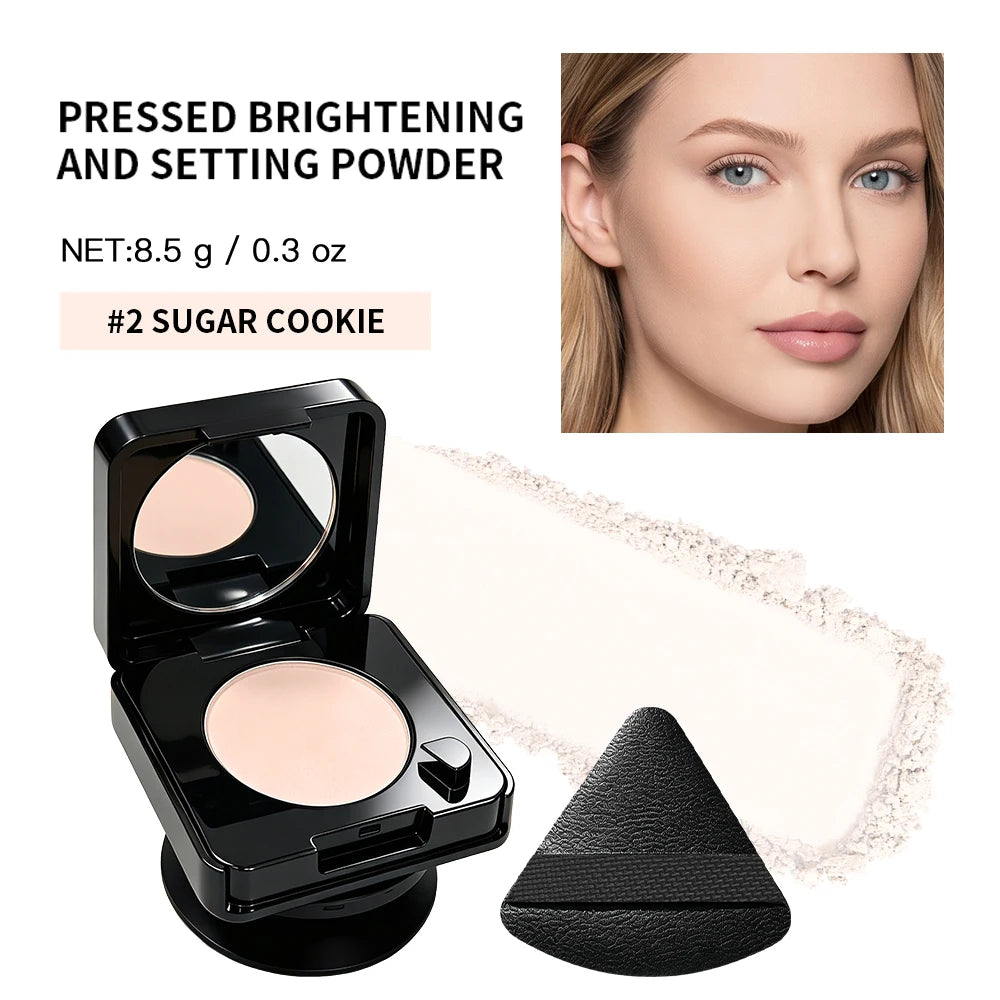 3 In 1 Setting Pressed Powder Phone Grip With Mirror Makeup Powder Brightening Long Lasting Control oil Matte Easy Makeup HIP 2Sugar Cookie