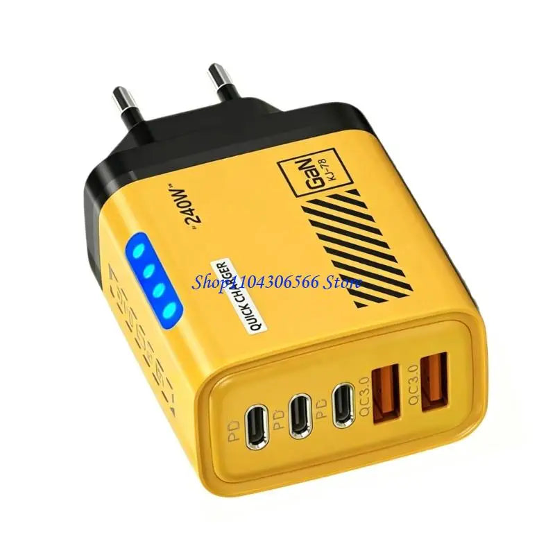 MultiPort USB + 3PD Charging Hub with Intelligent LED USB Charging Hub HIP
