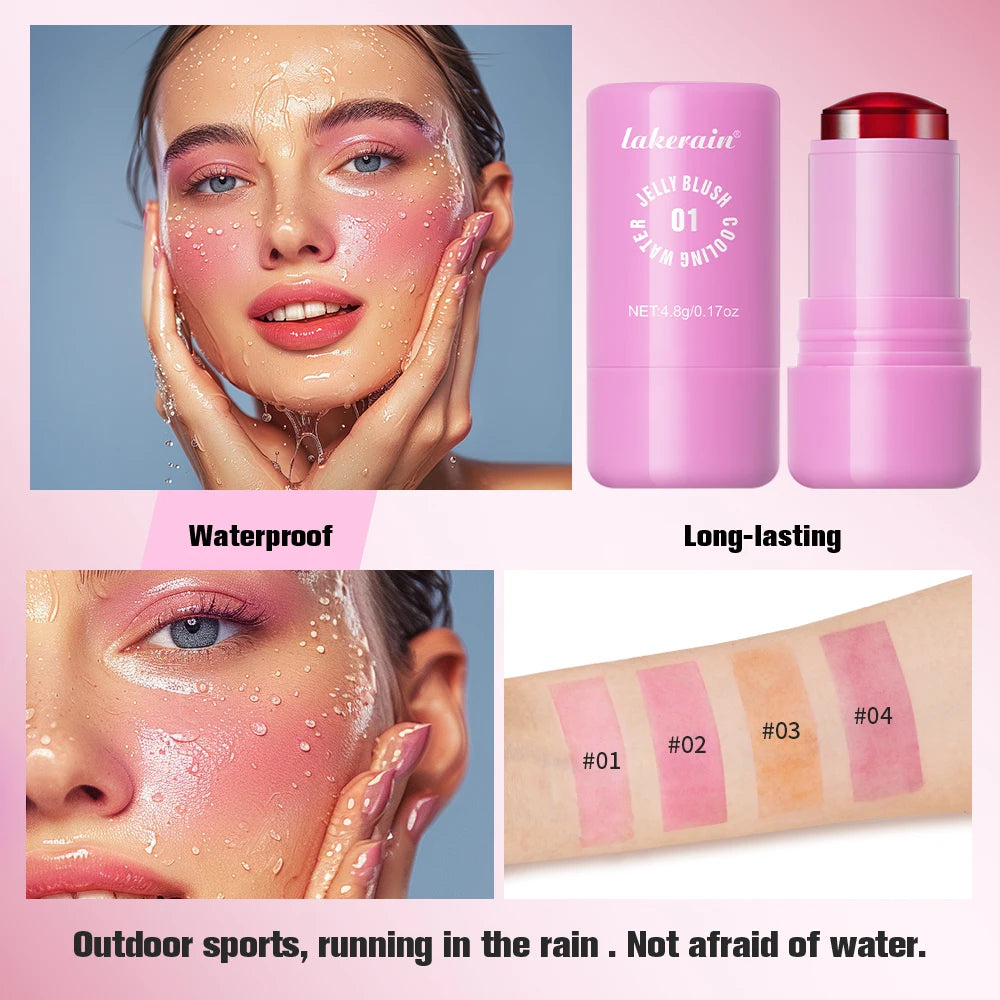 Milk Jelly Tint Stick Water Jelly Lip Gloss Sheer Cheek Stain Cooling Feel Natural Tint Multi Use Makeup HIP
