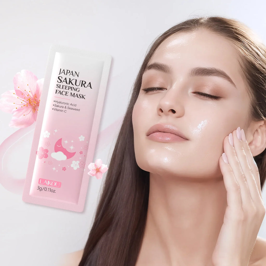 LAIKOU Sakura Overnight Sleeping Mask – Hydrating & Brightening Overnight Sleeping Mask HIP