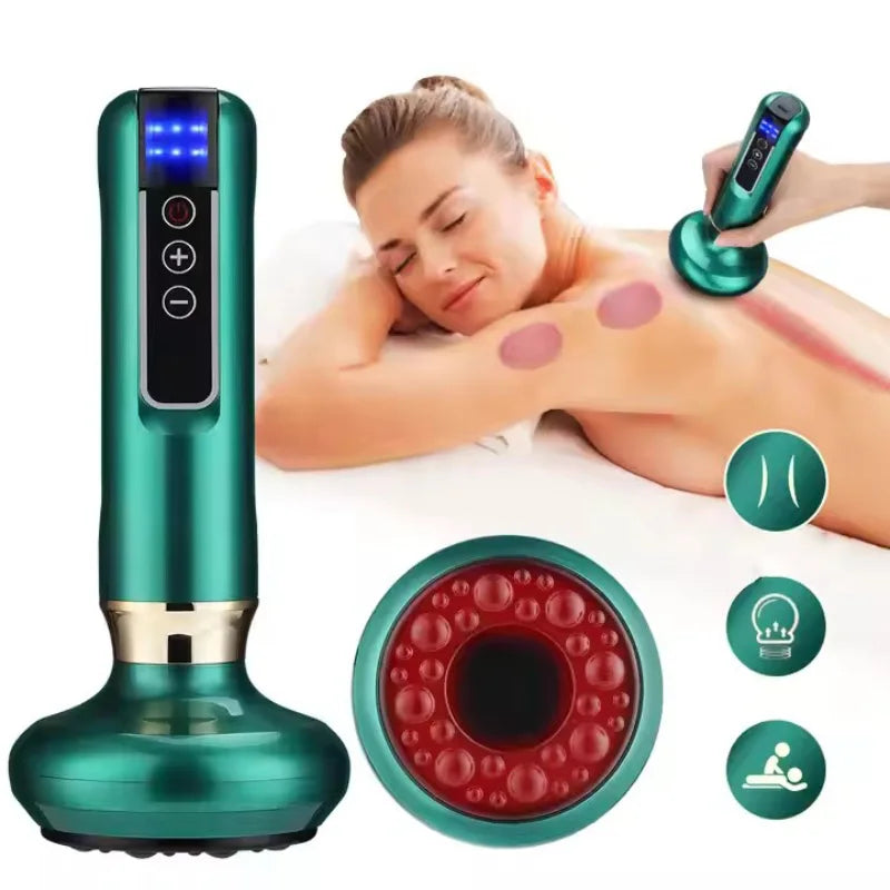 Electric Gua Sha Vacuum Massager with Infrared Heat | PAQIN Electric Body Massager HIP