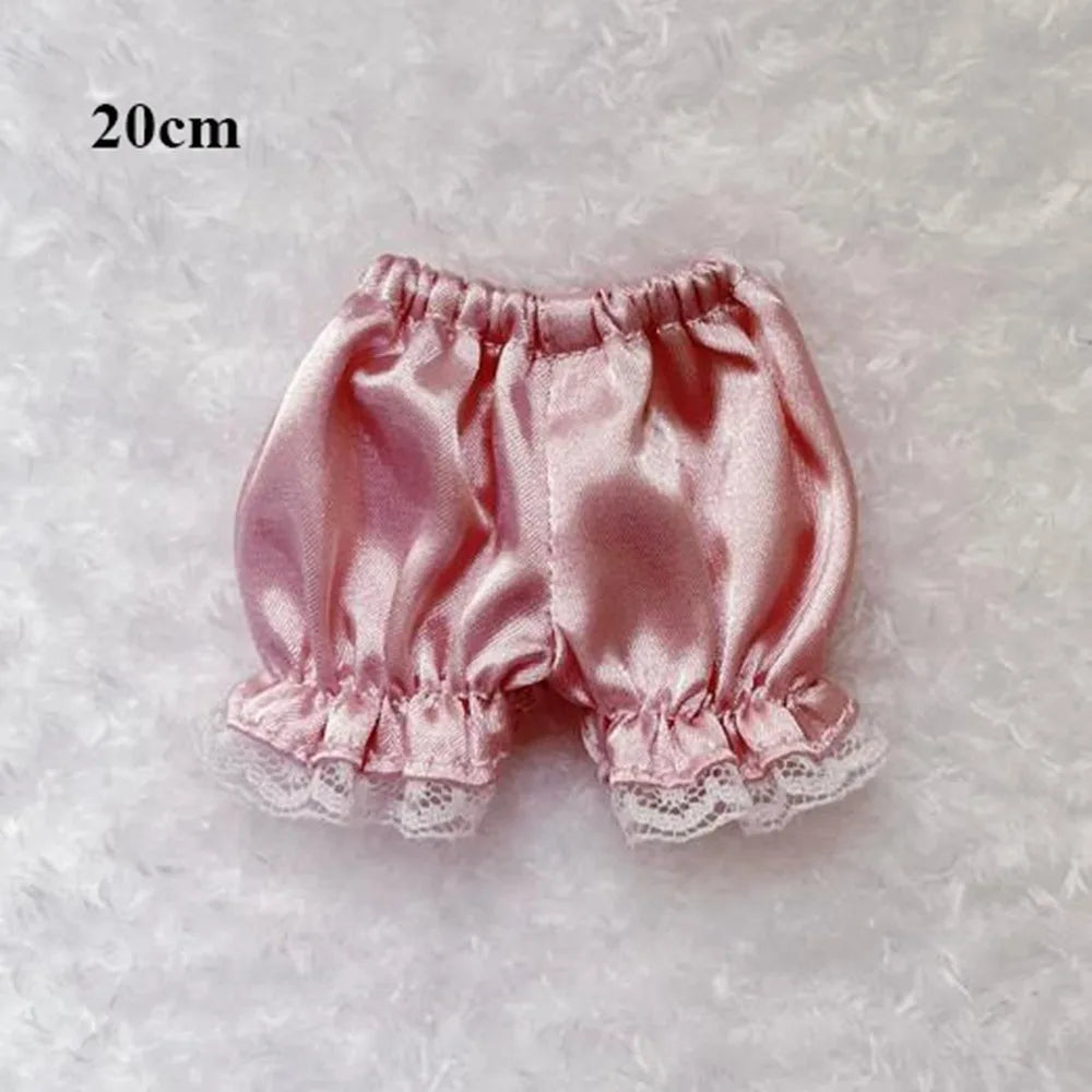 Cotton Doll Lace Shorts & Pants – 15/20cm DIY Doll Clothes Doll Clothing Accessory HIP 20cm Pink