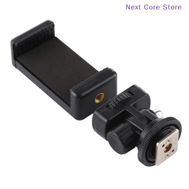 Hot Shoe Phone Clip Bracket – 1/4" Screw Tripod Mount Phone Tripod Bracket HIP