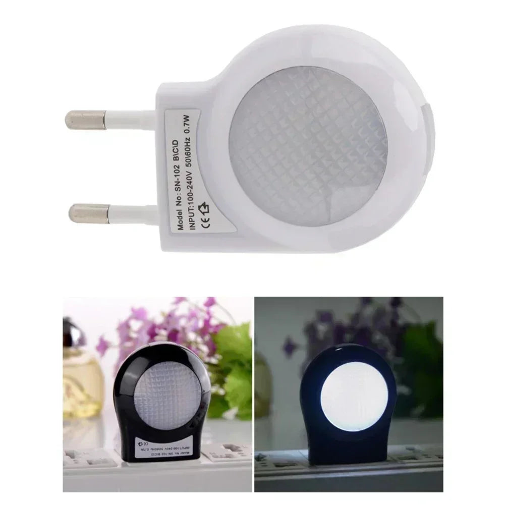 Mini Auto Night Lamp Wall Lamp for Baby Kids Bedroom EU Plug Mini Led Light Switch Socket Snail Night Light Sensor Control Light HIP