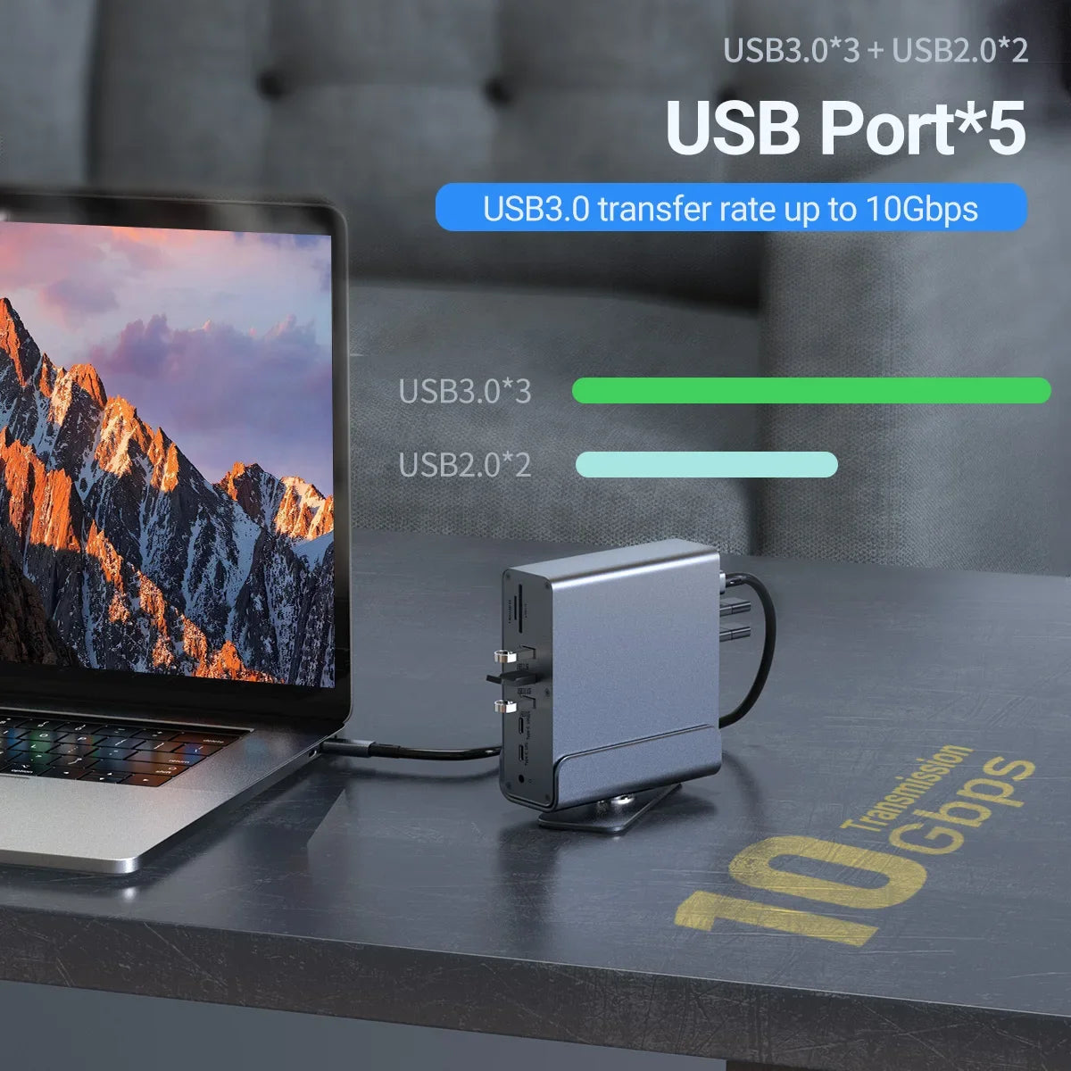 15-in-1 USB-C Docking Station | Triple Monitor 4K60Hz | PD 100W USB-C Docking Station HIP