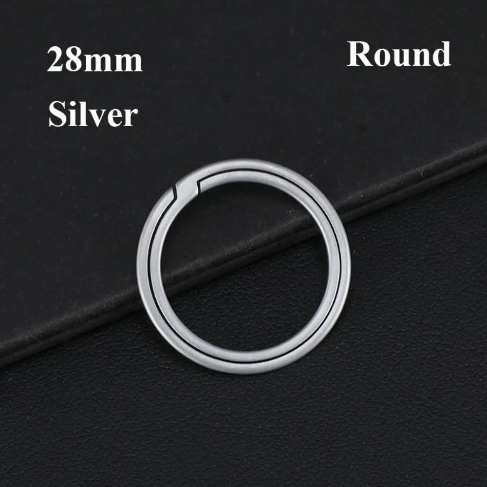 Titanium TC4 Key Ring – Lightweight Durable Keychain Titanium Key Ring HIP Silver-28mm