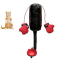 Cat Boxing Toy – Spring-Loaded Suction Cup Speed Bag Interactive Cat Toy HIP Red Base