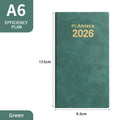 2026 Mini A6 Pocket Diary – Daily Planner & Agenda Notebook Pocket Planner Diary HIP Green
