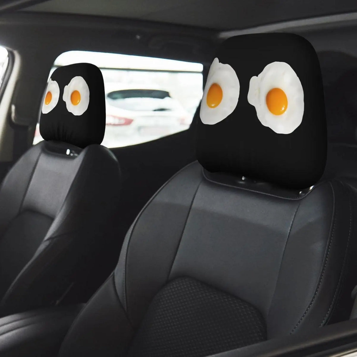 Fried Egg Car Headrest Covers – Cute Universal 2-Pack Car Headrest Cover HIP