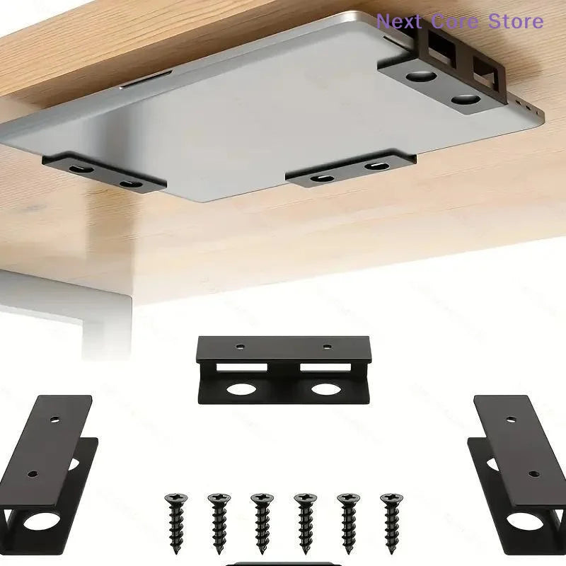 Metal Under-Desk Laptop Mount & Keyboard Storage Shelf Under-Desk Laptop Mount HIP