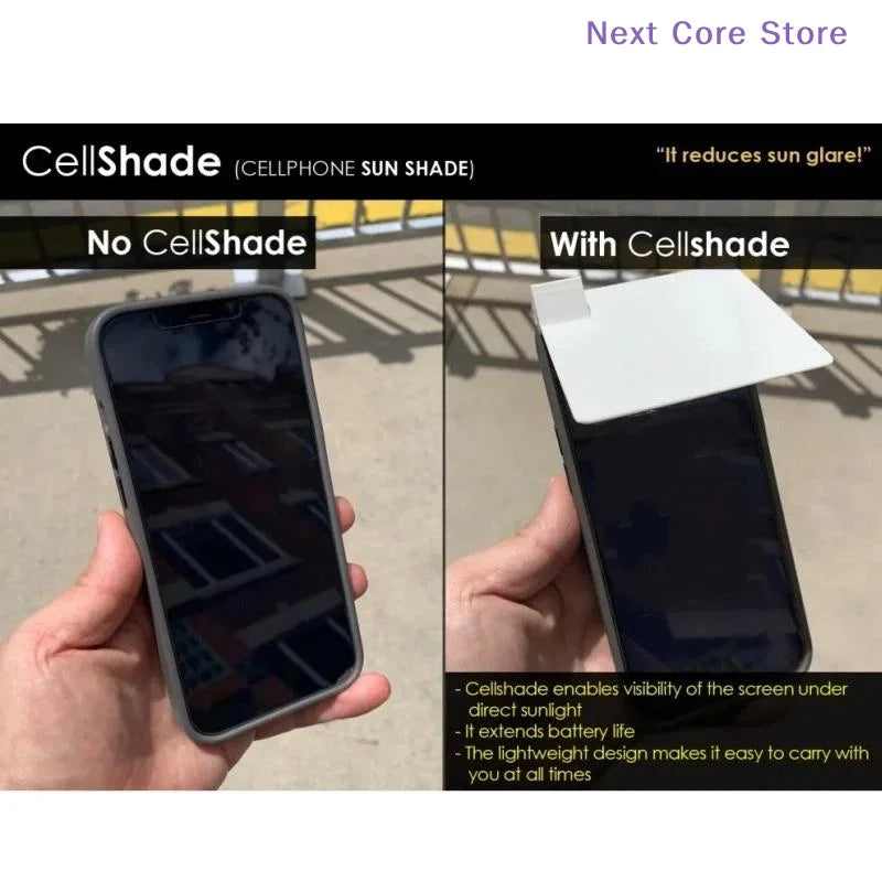 Universal Phone Sun Shade Clip – Anti-Glare Screen Visor Phone Screen Visor HIP