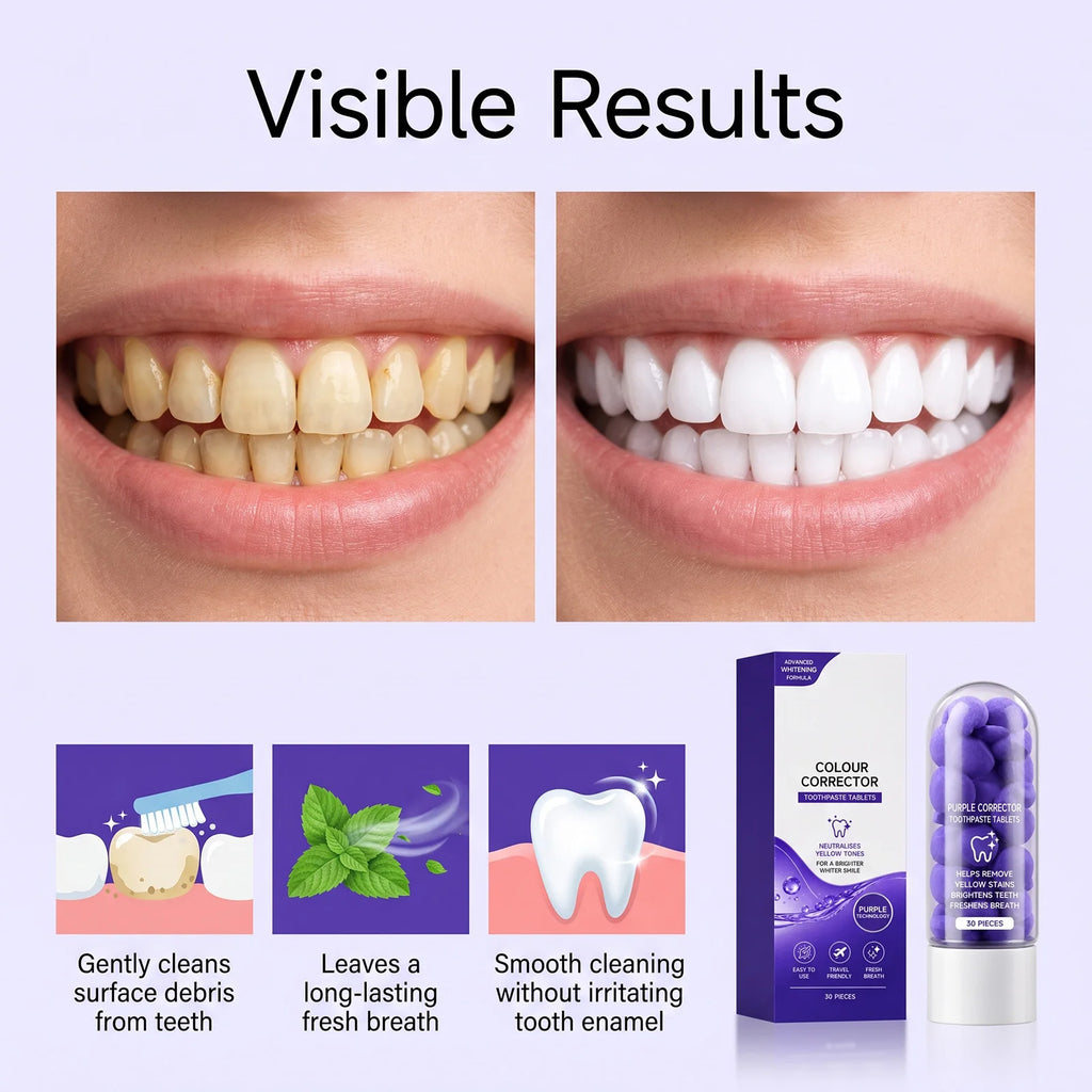 Purple Toothpaste Tablets & Enamel Serum Kit – Brightening Oral Care Oral Care Kit HIP