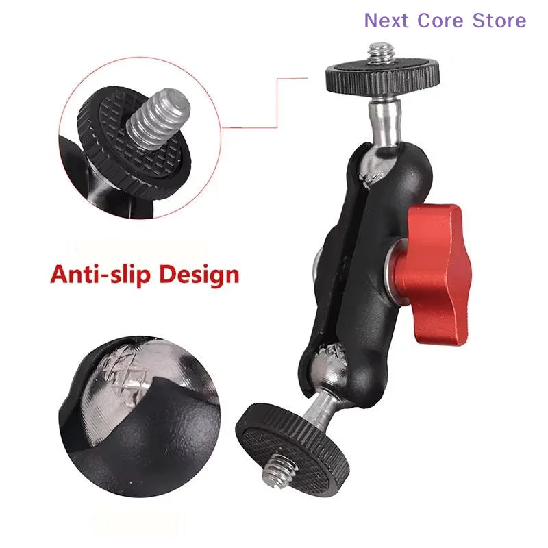 Metal Super Clamp Double Ball Head Magic Arm Camera Mount Camera Magic Arm Mount HIP