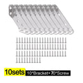Stainless Steel Right Angle Corner Brackets with Screws Corner Bracket Set HIP C273-10set