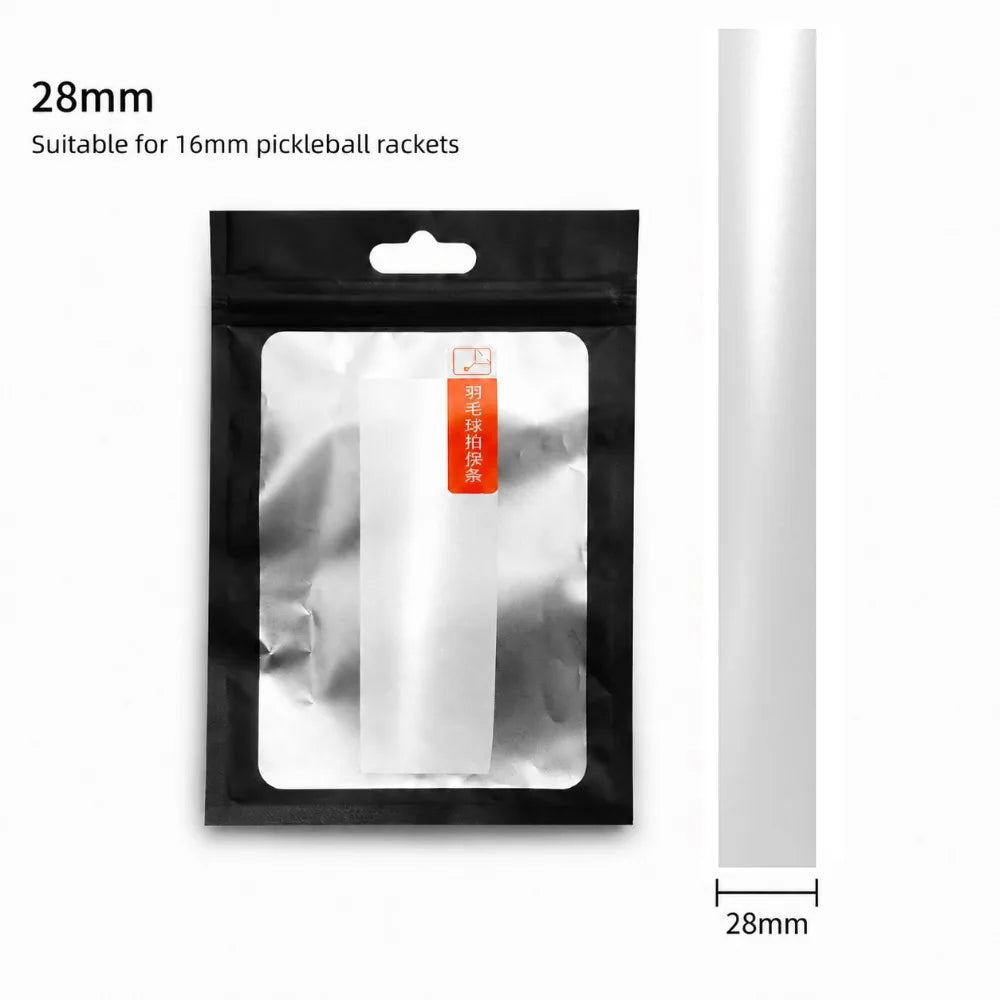 TPU Pickleball Racket Edge Tape – 16mm Protective Frame Guard Racket Edge Guard Tape HIP White