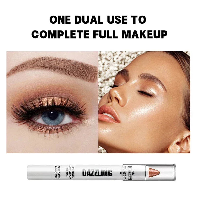 12 Colors Pearlescent Eyeshadow Pencil Waterproof Long Lasting Glitter Shimmer Eye Shadow Pen Eyeliner Stick Eyes Makeup Tools HIP
