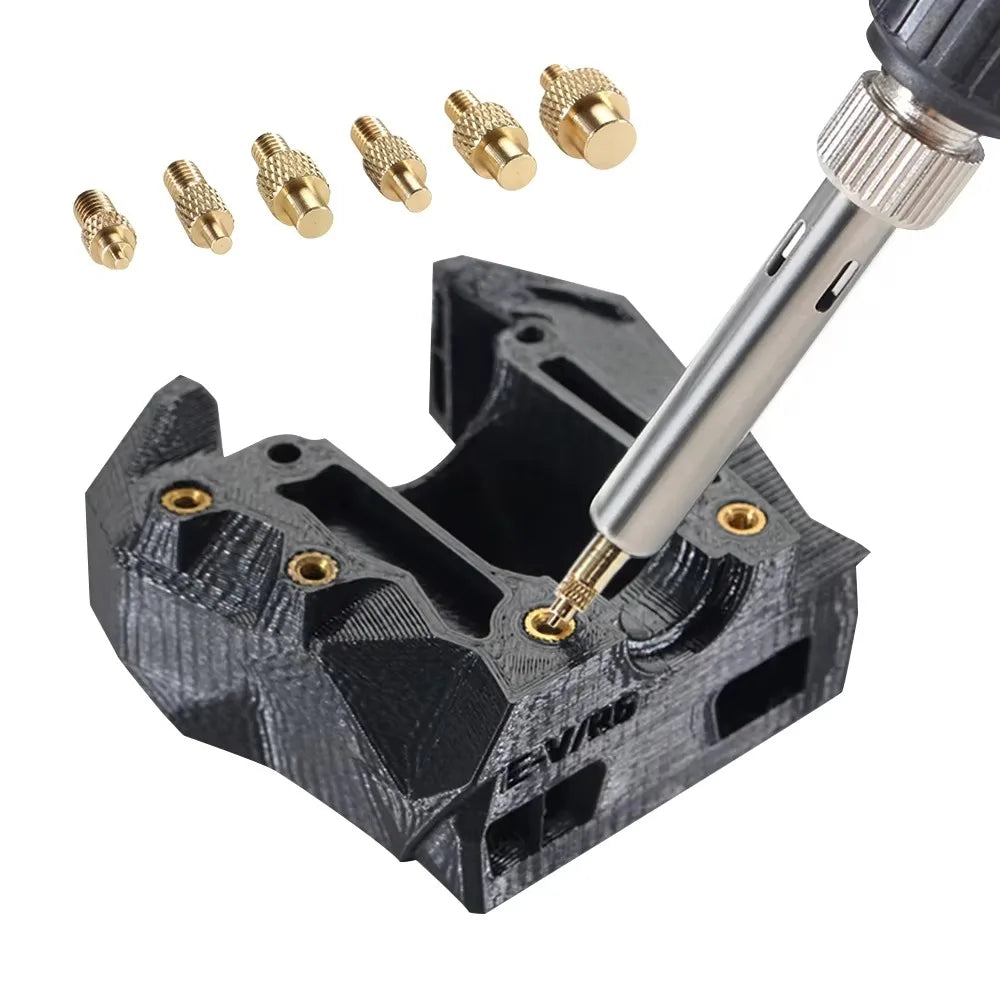 Brass Heat Set Insert Nuts & Tip – M2 M3 M4 M5 M6 M8 Heat Set Insert Tool HIP