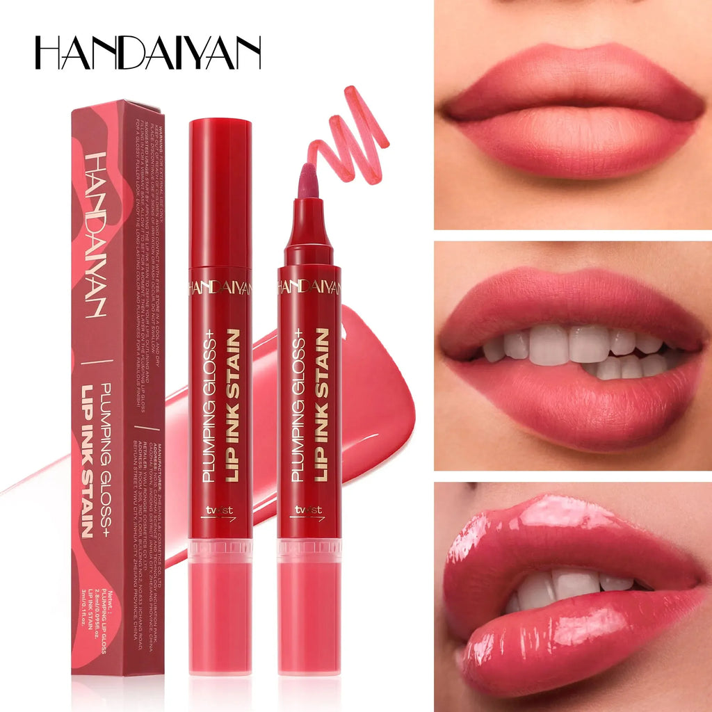 Handaiyan 2-in-1 Liquid Lip Liner & Gloss – Waterproof Lip Liner & Gloss HIP