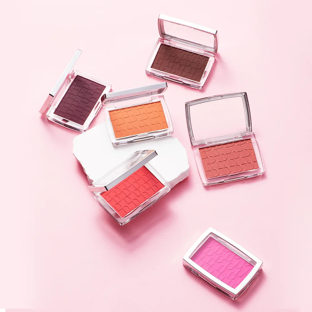 Hot Matte Embossed Blush Palette Rosy Blusher Facial Blush Powder High Pigmented Pink Coral Rouged For Cheeks Smooth Cosmetics HIP