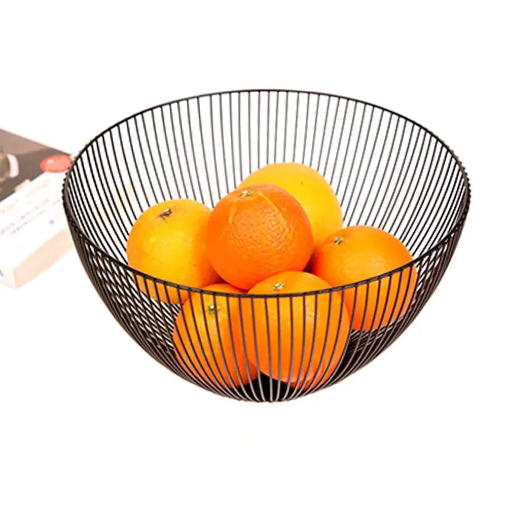 Nordic Black & Gold Iron Fruit Basket – Multi-Size Storage Iron Fruit Basket HIP