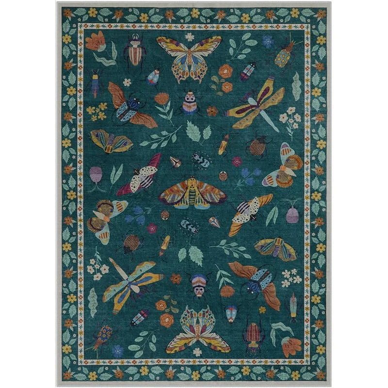 Retro Geometric Area Rug – Non-Slip & Machine Washable Area Rug HIP GU5630-YZ 100x150cm
