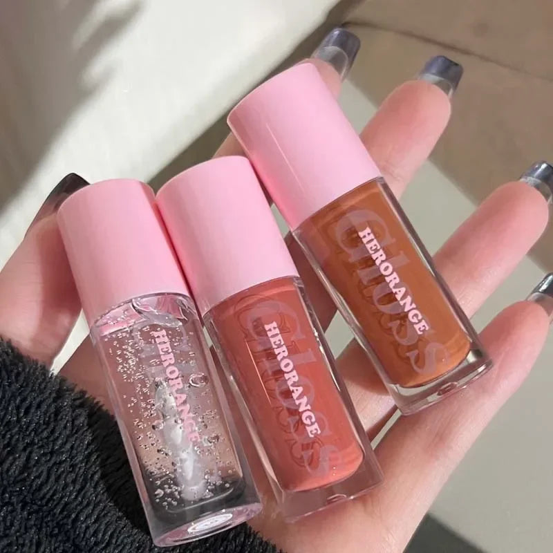 Water Light Lip Gloss Moisturizing Transparent Jelly Mirror Lip Glaze Crystal Clear Hydrating Lip Plumping Gloss Korean Makeup HIP