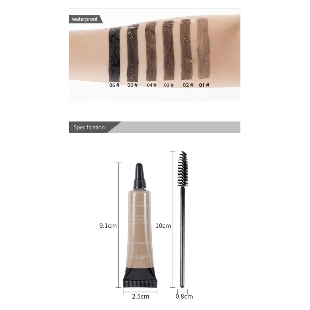Handaiyan Waterproof Eyebrow Tint Gel – 6 Shades & Dual Brush Eyebrow Tint Gel HIP