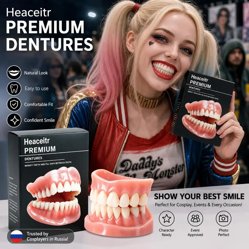 Latest Technology Complete Set of High-end Silicone Dentures Adjustable Dentures Confident Smile Oral Care Reusable Teeth HIP