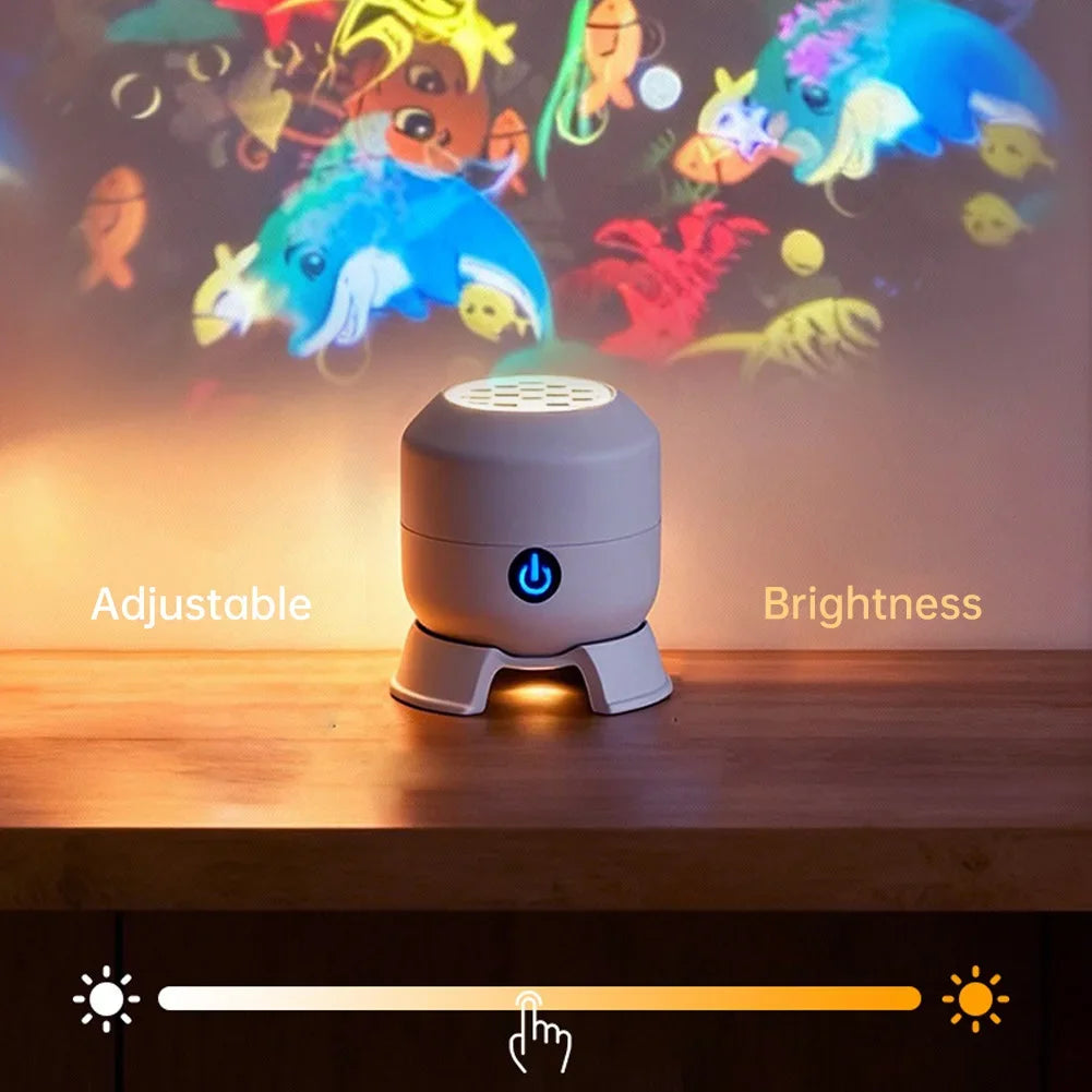 800Mah Usb Led Rotating Atmosphere Night Light Colorful Ocean Snowflake Christmas Projector For Bedroom HIP