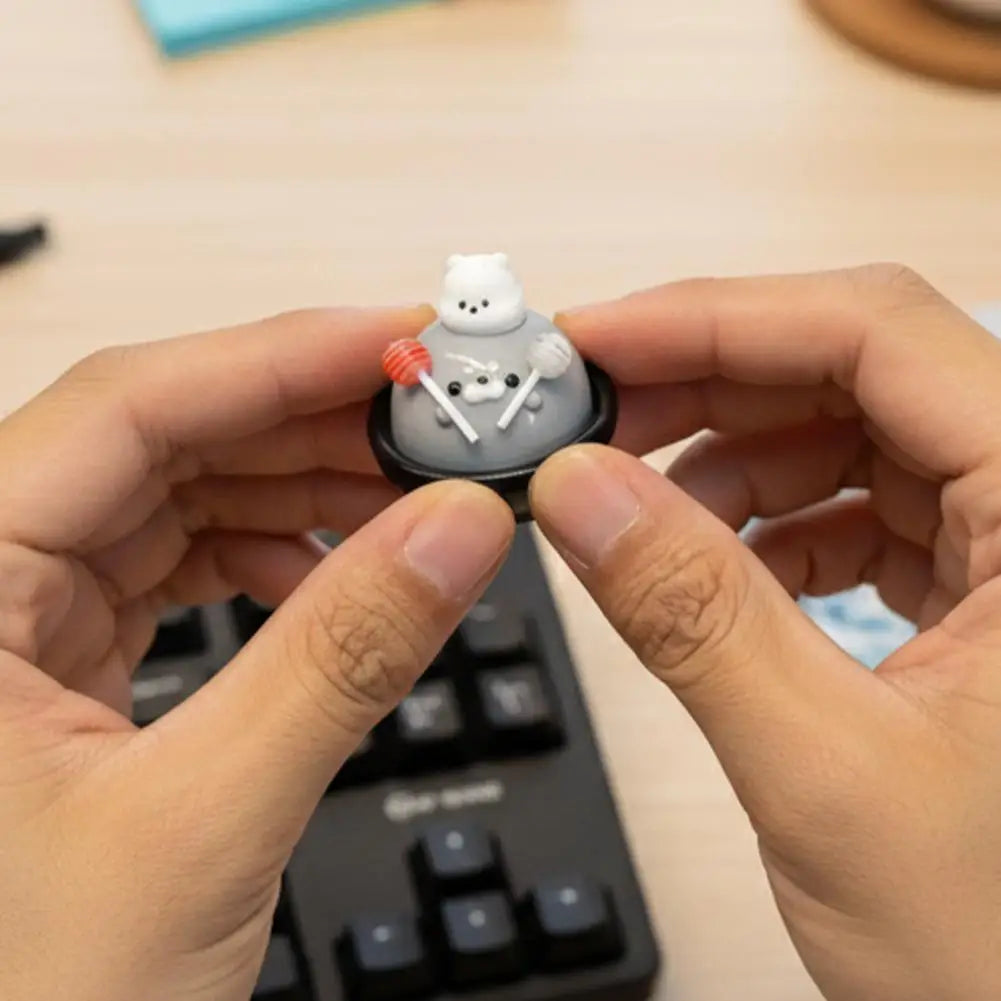 Cute Seal Squishy Toy With Lollipops Soft Silicone Stress Relief Fidget Toy Creative Desktop Ornament Healing Gift For Kids Adul HIP
