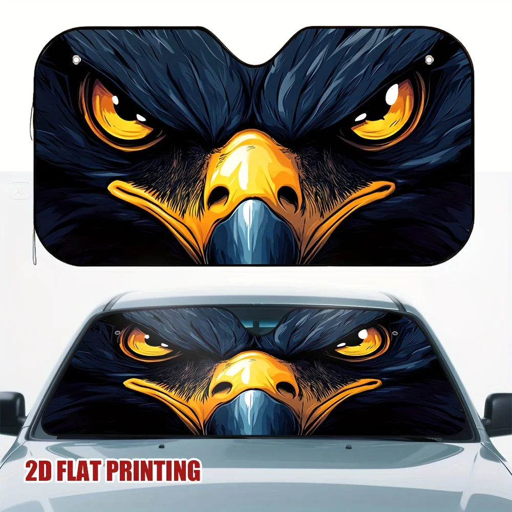 Eagle Stare Car Sun Visor – Easy Install Windshield Sunshade Car Windshield Sunshade HIP S