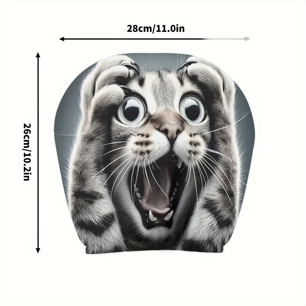 2-Pack Cat Print Car Headrest Covers – Universal Fit Car Headrest Cover HIP 1