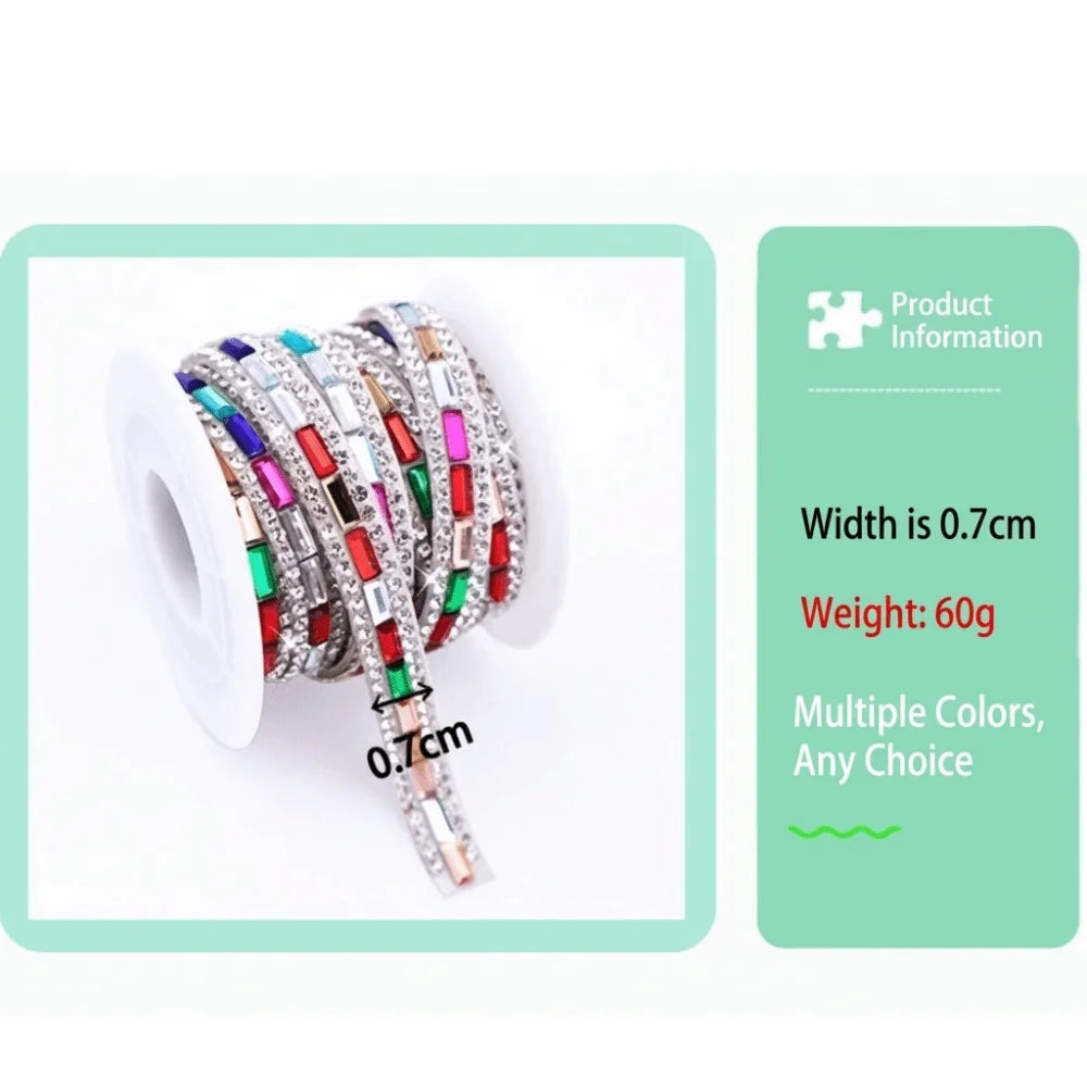 Self-Adhesive Rhinestone Strip – Flexible Crystal DIY Trim Rhinestone Craft Trim HIP