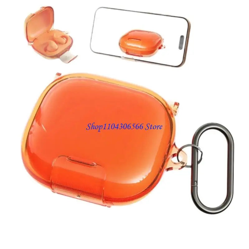 TPU Case for Fit 2025 Earbuds with Phone Stand & Carabiner Earbuds Protective Case HIP