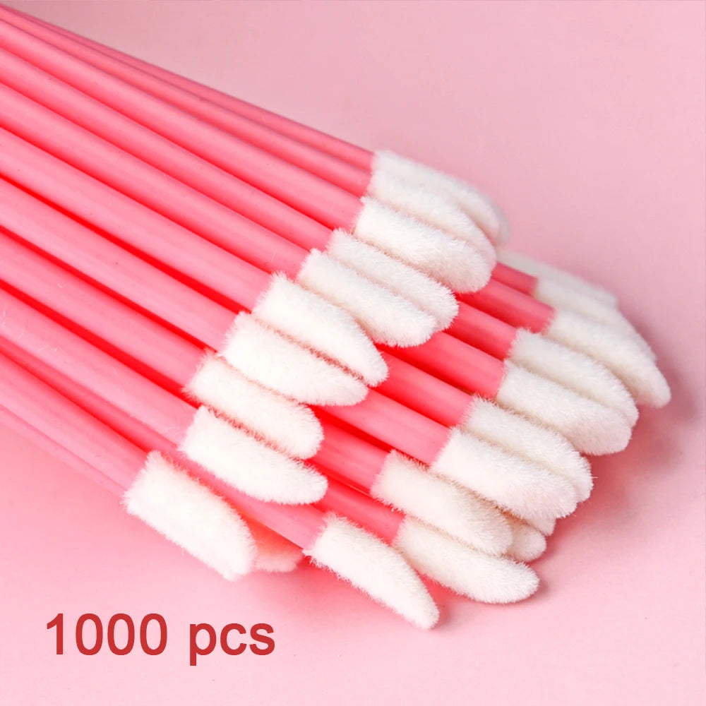 50/1000pcs Lip Gloss Applicator Wand Wholesale Lip Brushes Applicators Eyelashes Brush Lipstick Brush Makeup Beauty Supplie Tool HIP 1000pcs-pink