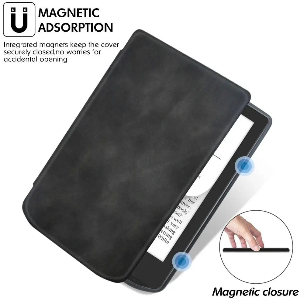 Pocketbook Verse/Verse Pro Case – Auto Wake/Sleep PU Leather E-Reader Folio Case HIP