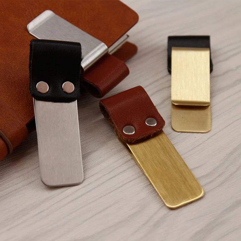 PU Leather Folder Clip Pen Holder – Office Organizer Desk Pen Organizer HIP