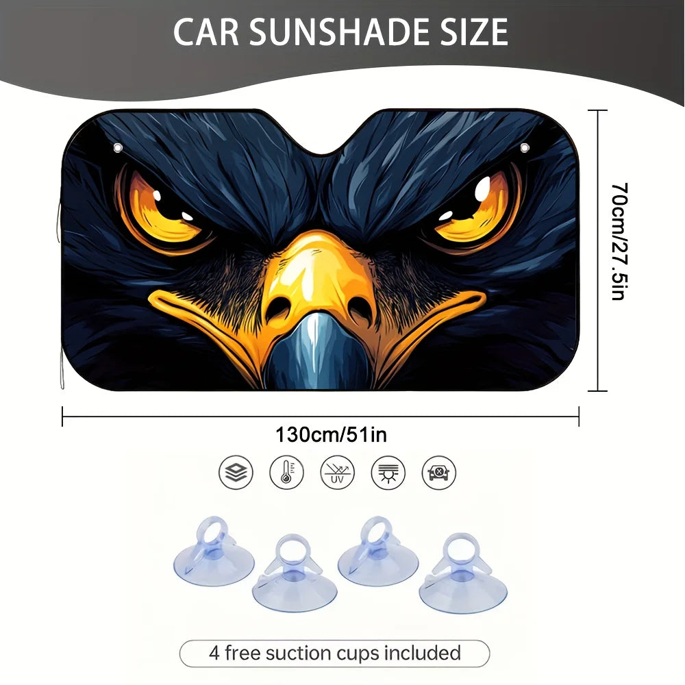 Eagle Stare Car Sun Visor – Easy Install Windshield Sunshade Car Windshield Sunshade HIP