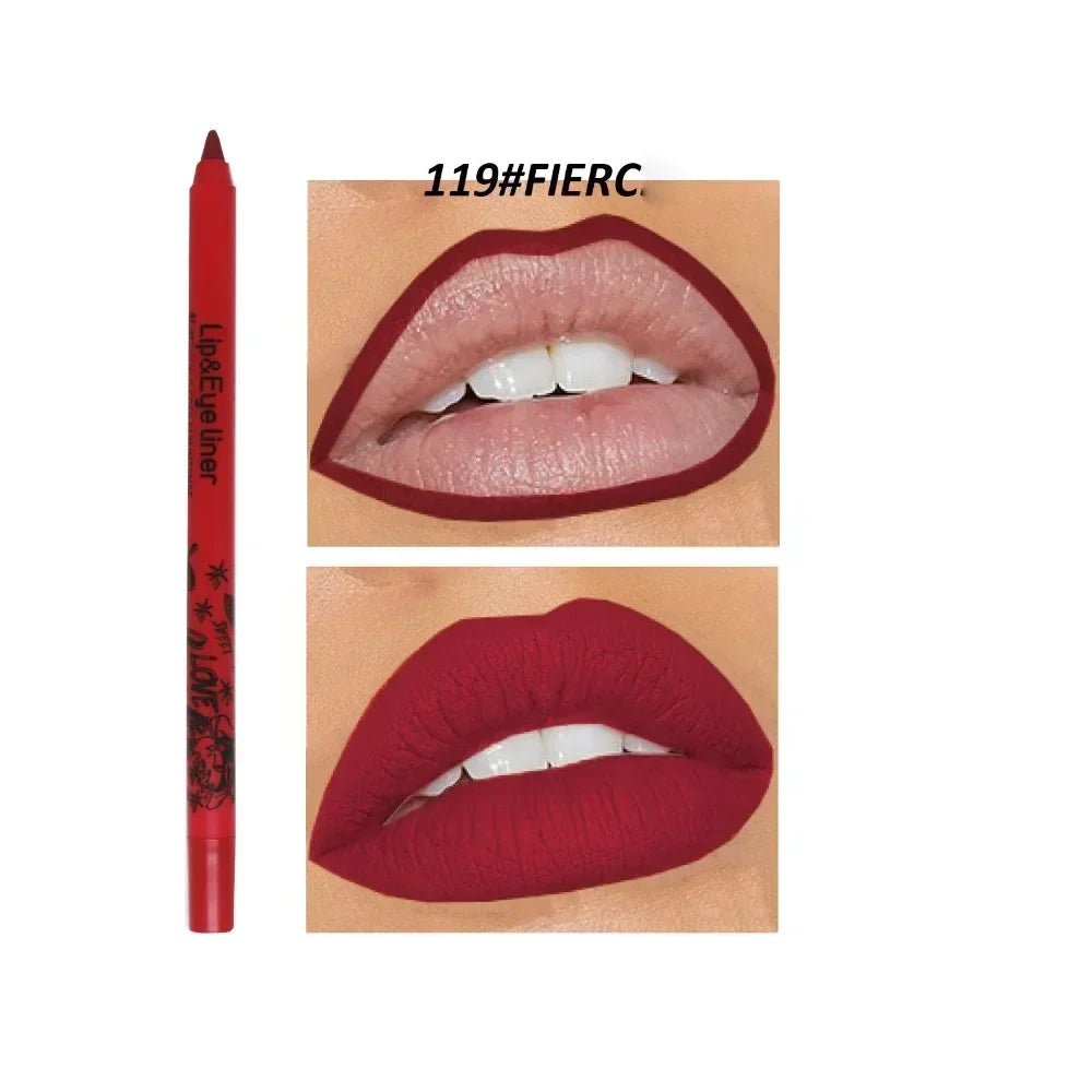 20 Color Slim Lip Liner Pencil Sexy Pink Brown Rose Lip Outline Matte Nude Lipstick Contouring Tint Waterproof Crayon Pen Makeup HIP 19