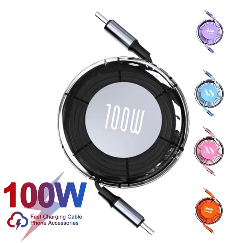 100W Retractable USB-C Cable | PD Fast Charging – SEamopar USB-C Charging Cable HIP