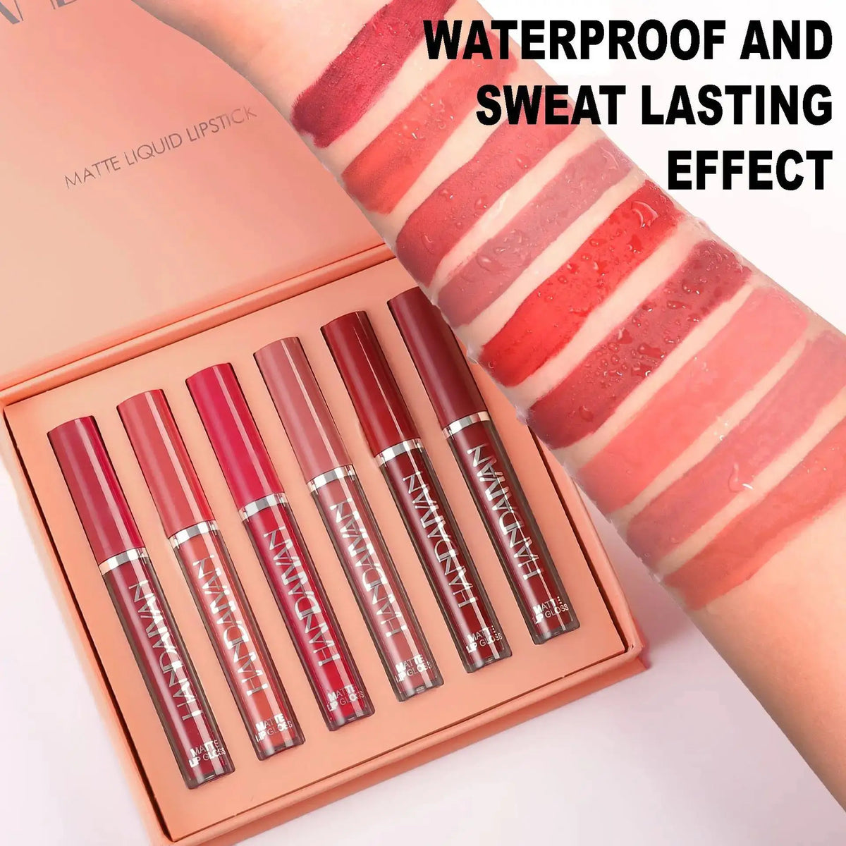 HANDAIYAN 6-Shade Matte Liquid Lipstick Set – Waterproof Liquid Lipstick Set HIP