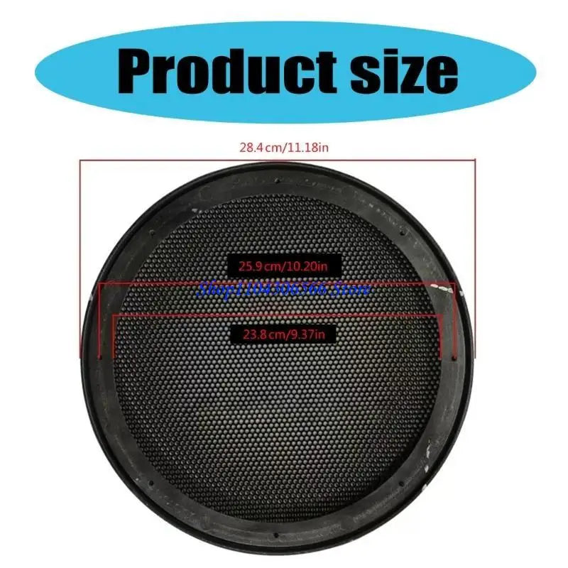 10" Loudspeaker Grill Mesh Guard – High-Gloss Metal ABS Cover Speaker Grill Cover HIP