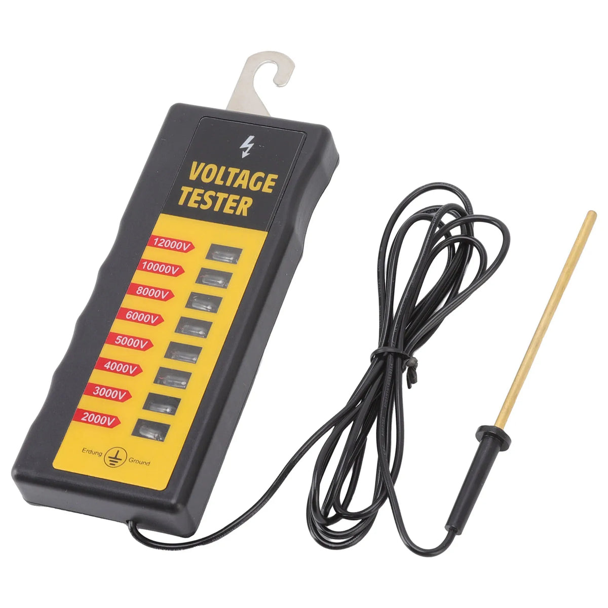 Electric Fence Voltage Tester 8 Neon Lights Maximum 12KV Waterproof Portable Fence Fault Finder for Farms Livestock HIP