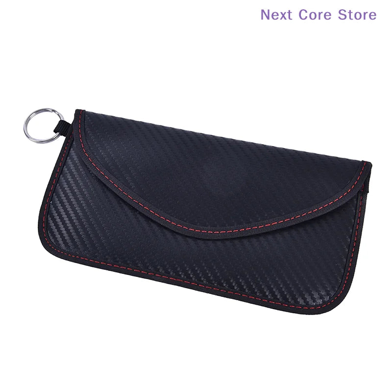 Black Faraday Signal Blocking Bag – Car Key & Phone Wallet Faraday Signal Bag HIP