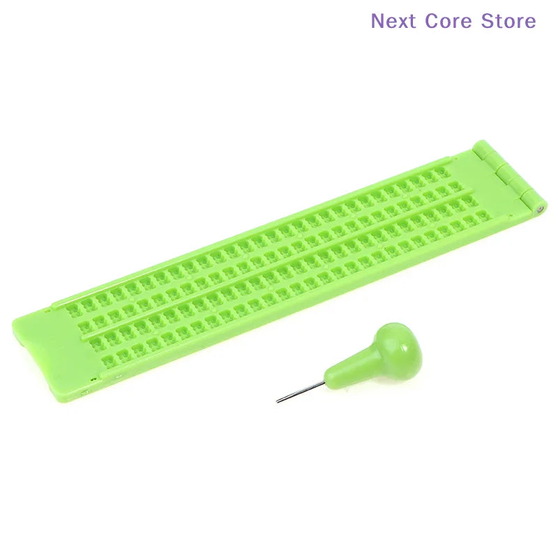 Braille Writing Slate with Stylus – Portable Plastic Practice Set Braille Writing Slate HIP