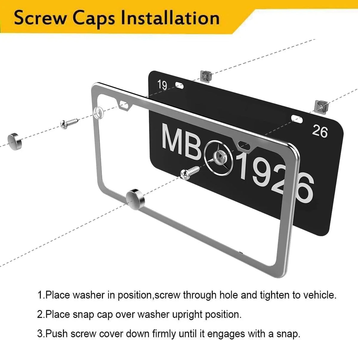 Halloween Skull Floral Stainless Steel License Plate Frame License Plate Frame HIP